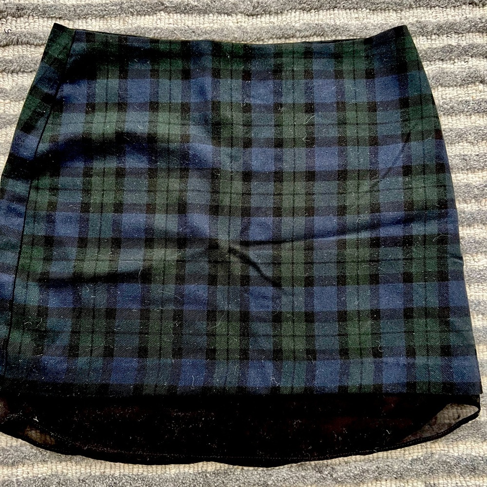 Zara plaid mini skirt